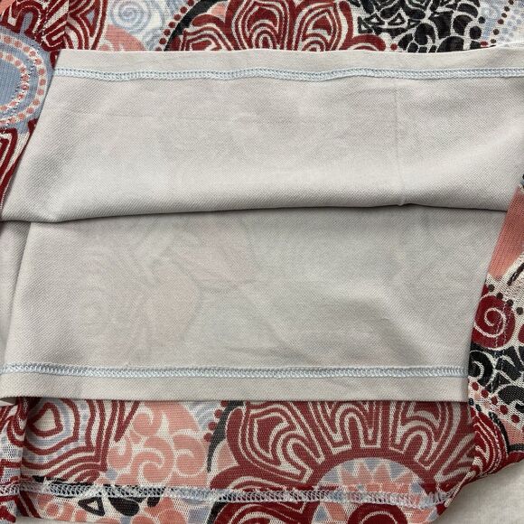 Bisou Bisou Floral Midi Mesh Dress Lace Waist V Neck Cap Sleeve Sheer 90’s Y2K-S - Picture 9 of 10